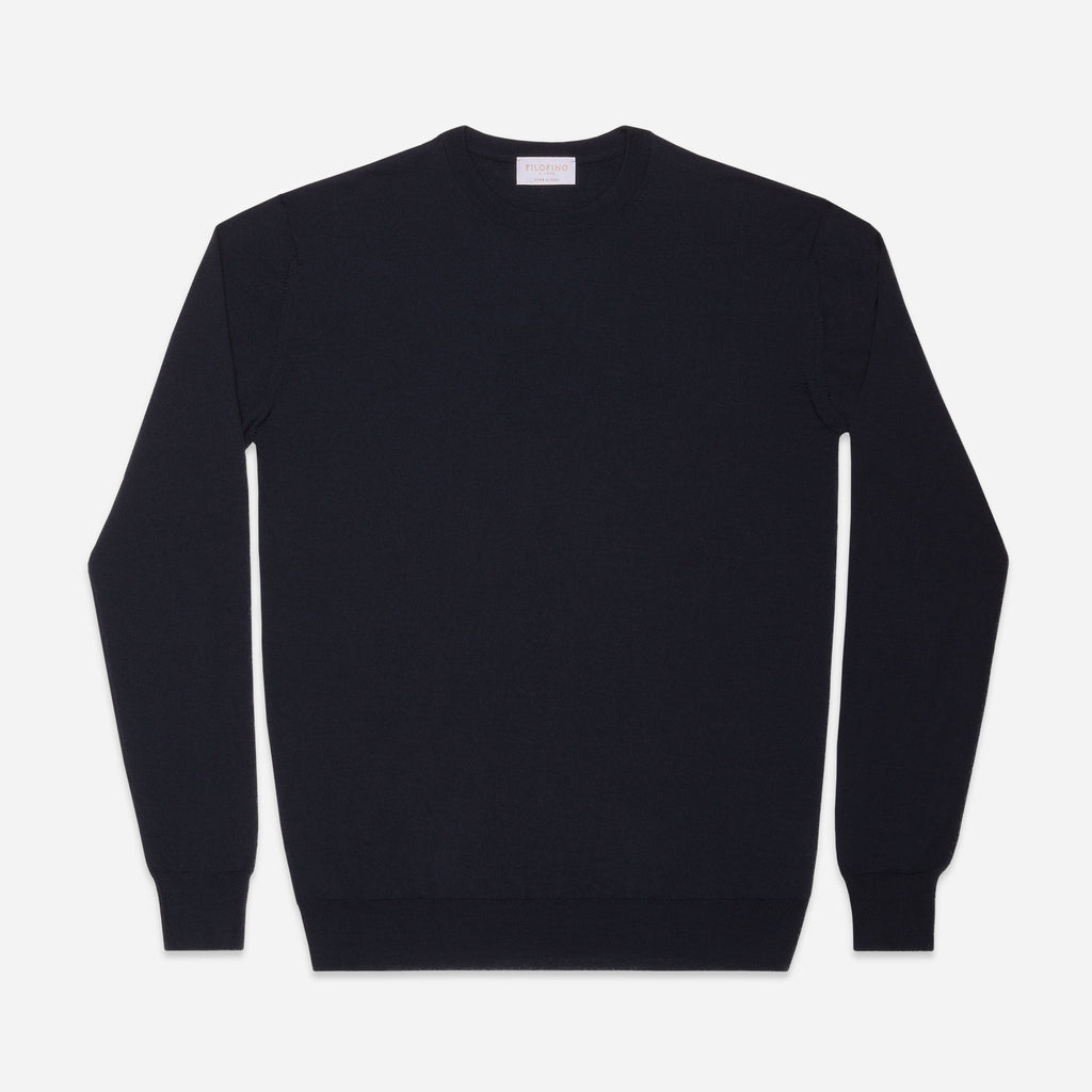 商品画像：Italian Extra-fine Merino Wool Crew-neck Sweater - Bottega 1